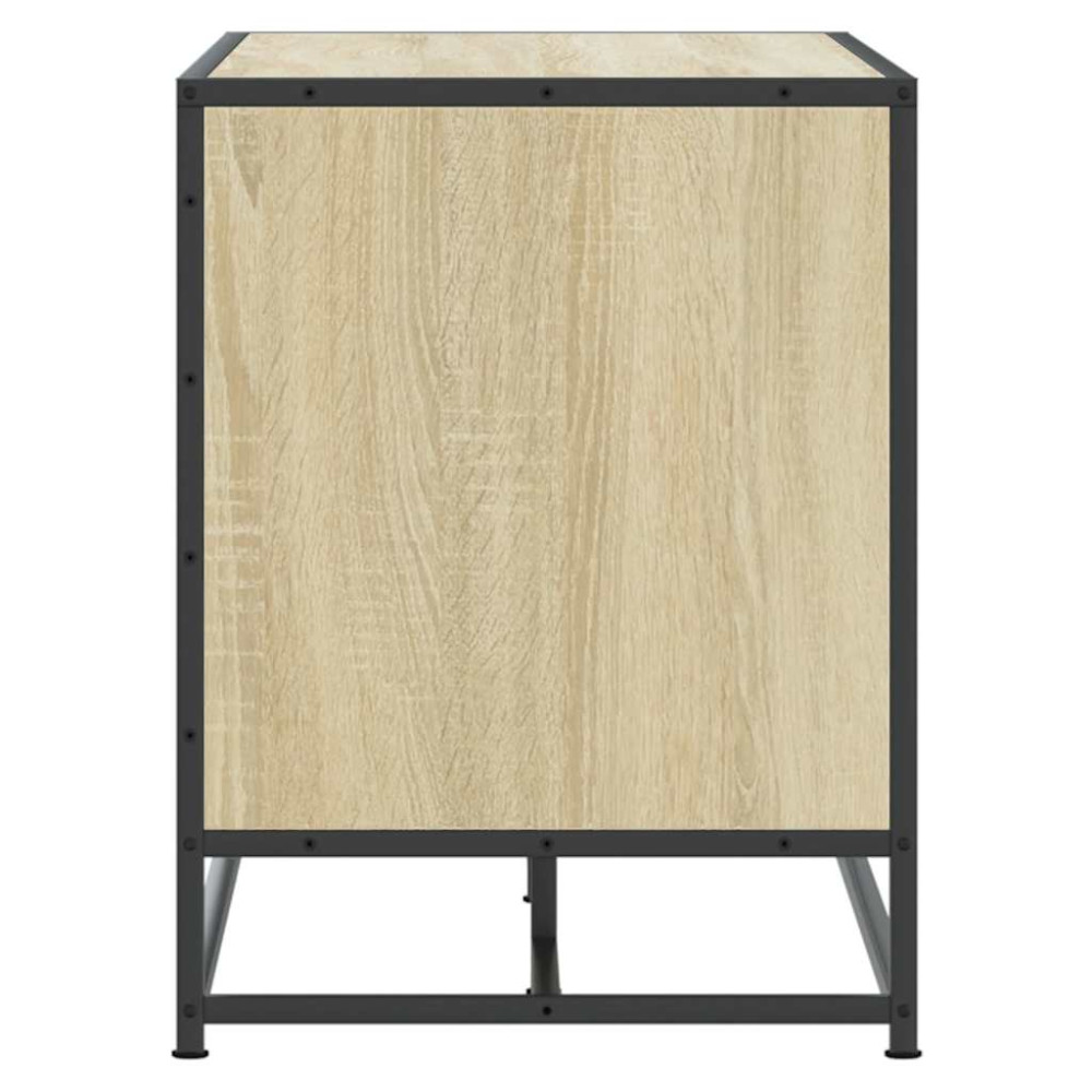 Produktbild för Skobänk sonoma-ek 100x40x53,5 cm konstruerat trä och metall