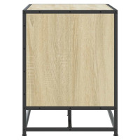 Produktbild för Skobänk sonoma-ek 100x40x53,5 cm konstruerat trä och metall