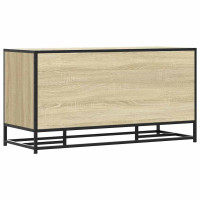 Produktbild för Skobänk sonoma-ek 100x40x53,5 cm konstruerat trä och metall