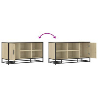 Produktbild för Skobänk sonoma-ek 100x40x53,5 cm konstruerat trä och metall