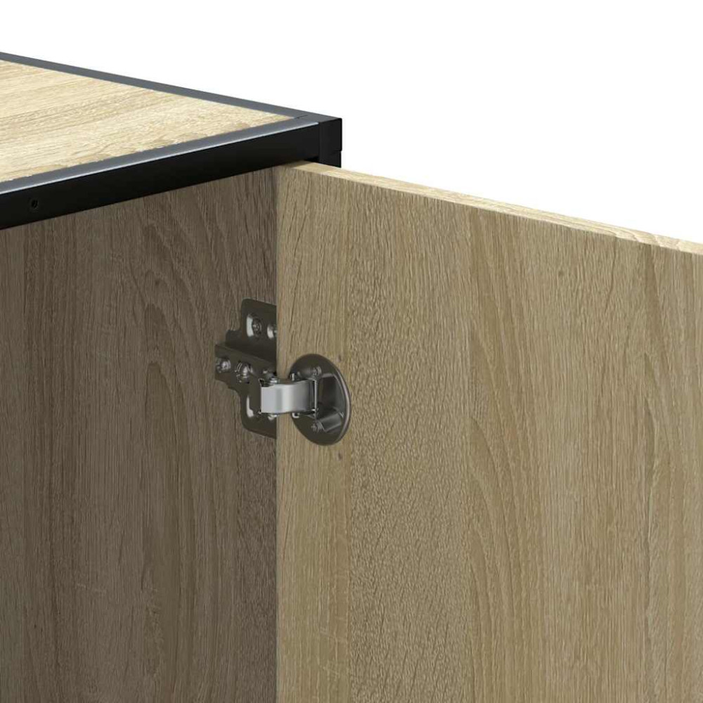 Produktbild för Skobänk sonoma-ek 100x40x53,5 cm konstruerat trä och metall