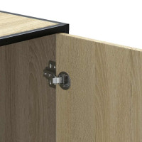 Produktbild för Skobänk sonoma-ek 100x40x53,5 cm konstruerat trä och metall