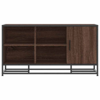 Produktbild för Skobänk brun ek 100x40x53,5 cm konstruerat trä och metall