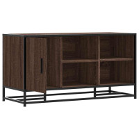 Produktbild för Skobänk brun ek 100x40x53,5 cm konstruerat trä och metall
