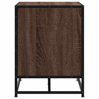 Produktbild för Skobänk brun ek 100x40x53,5 cm konstruerat trä och metall