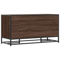Produktbild för Skobänk brun ek 100x40x53,5 cm konstruerat trä och metall