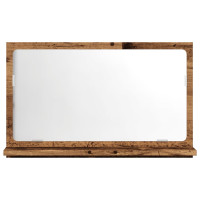 Produktbild för Spegelskåp för badrum åldrat trä 60x11x37 cm konstruerat trä