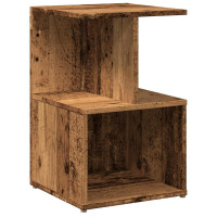 Produktbild för Sängbord gammalt trä 35x35x55 cm konstruerat trä