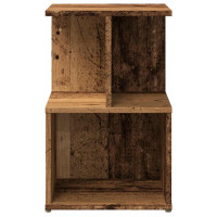 Produktbild för Sängbord 2 st gammalt trä 35x35x55 cm konstruerat trä