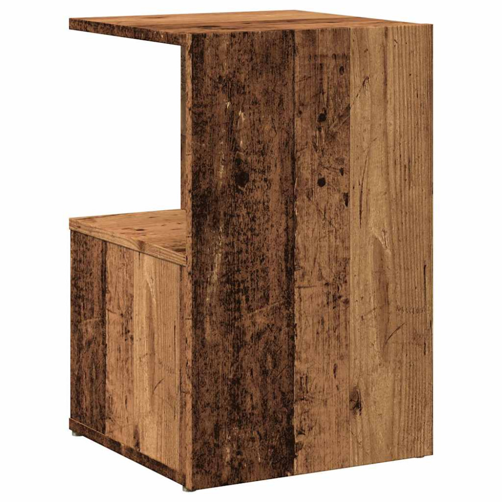 Produktbild för Sängbord 2 st gammalt trä 35x35x55 cm konstruerat trä