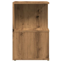Produktbild för Sängbord artisan ek 35x35x55 cm konstruerat trä