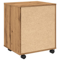 Produktbild för Skåp med hjul artisan ek 45x38x54 cm konstruerat trä