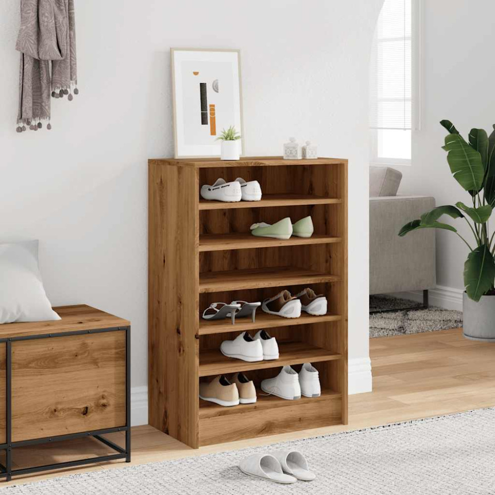 Produktbild för Skoskåp artisan ek 60x35x92 cm konstruerat trä