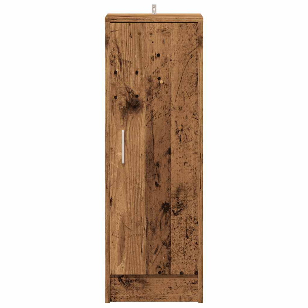 Produktbild för Skoskåp gammalt trä 32x35x92 cm konstruerat trä