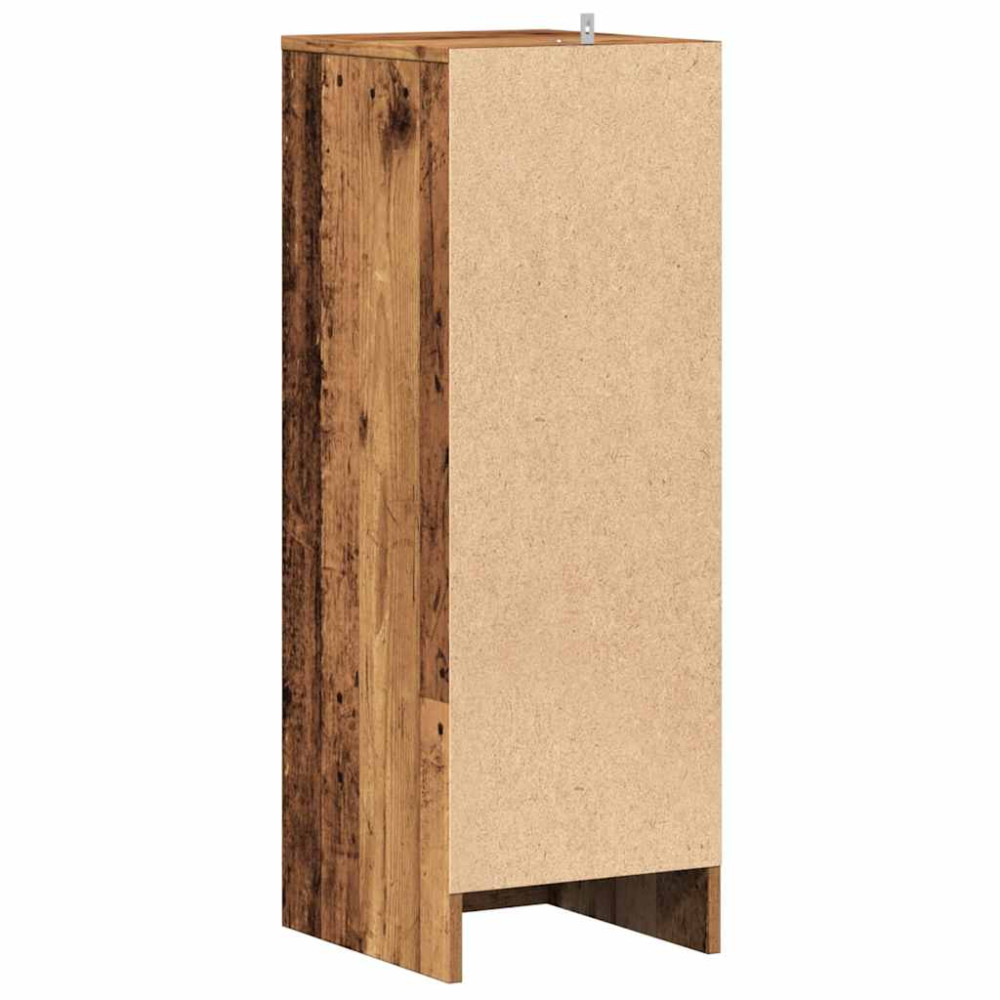 Produktbild för Skoskåp gammalt trä 32x35x92 cm konstruerat trä