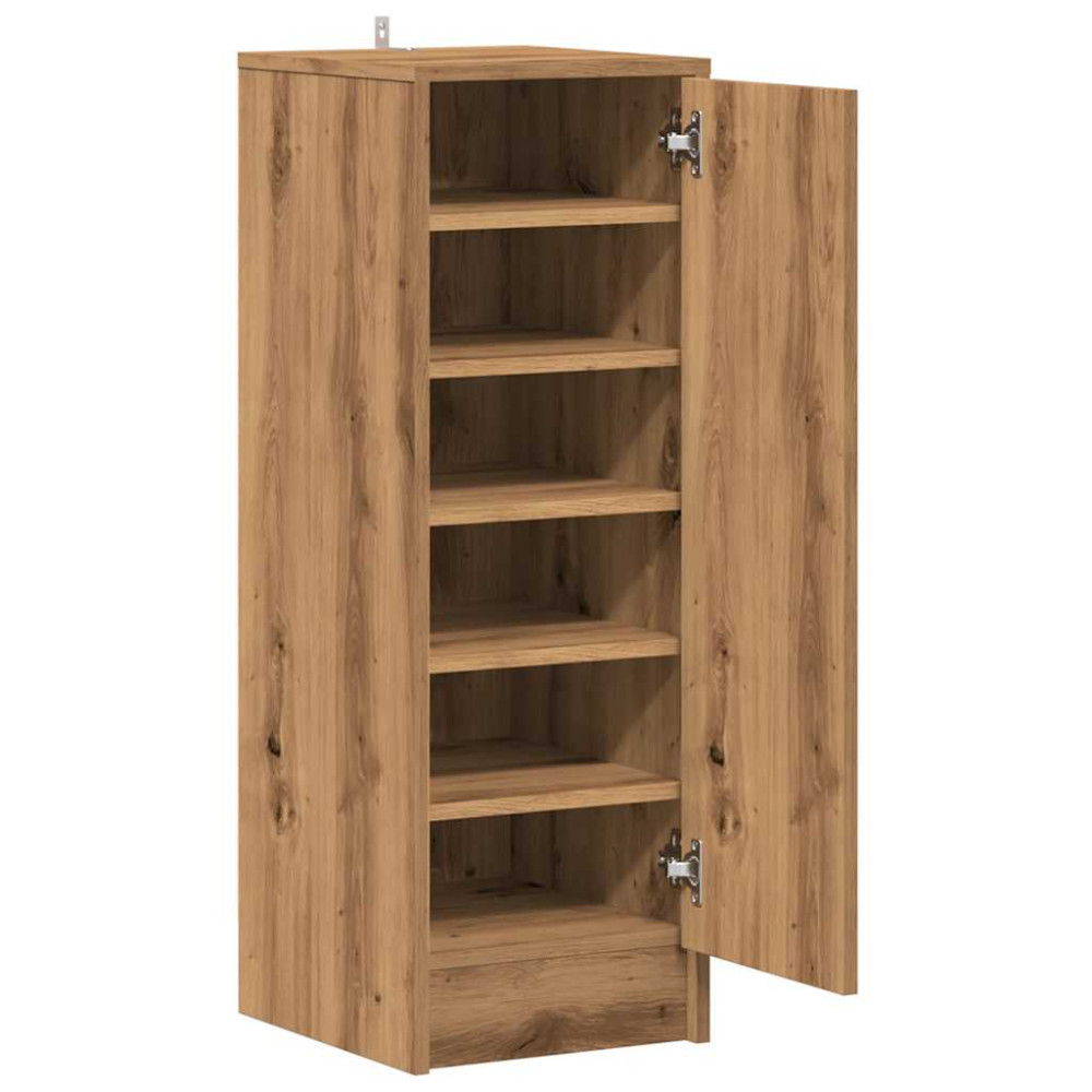 Produktbild för Skoskåp artisan ek 32x35x92 cm konstruerat trä