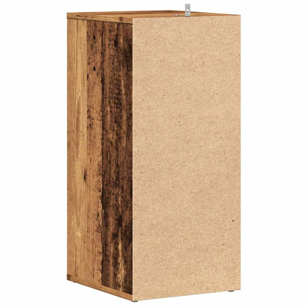 Produktbild för Skoskåp åldrat trä 32x35x70 cm konstruerat trä