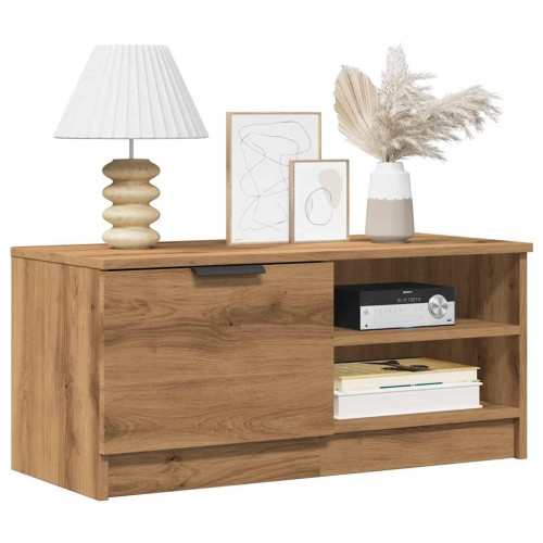 vidaXL Tv-bänk artisan ek 80x35x36,5 cm konstruerat trä