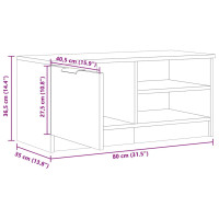 Produktbild för Tv-bänk artisan ek 80x35x36,5 cm konstruerat trä