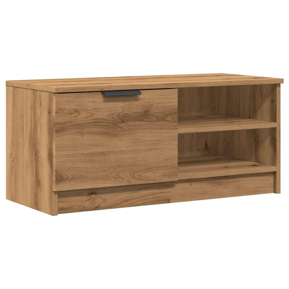 Produktbild för Tv-bänk artisan ek 80x35x36,5 cm konstruerat trä