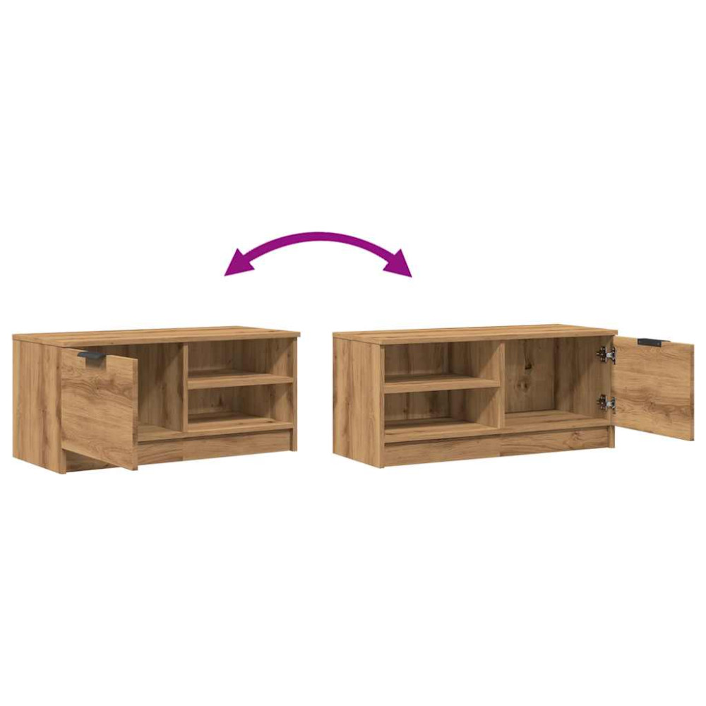 Produktbild för Tv-bänk artisan ek 80x35x36,5 cm konstruerat trä