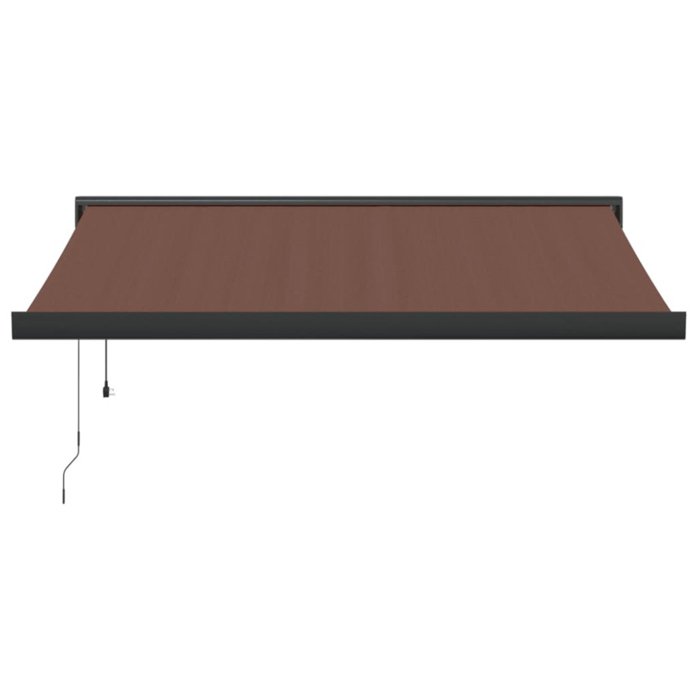 Produktbild för Markis automatiskt infällbar brun 350x250 cm