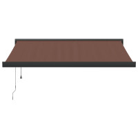 Produktbild för Markis automatiskt infällbar brun 350x250 cm
