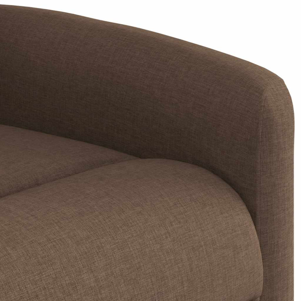 Produktbild för Reclinerfåtölj med uppresningshjälp brun tyg