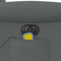 Produktbild för Elektrisk massagefåtölj mörkgrå tyg