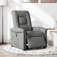 Produktbild för Elektrisk massagefåtölj mörkgrå tyg