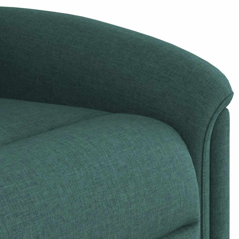 Produktbild för Massagefåtölj med uppresningshjälp mörkgrön tyg