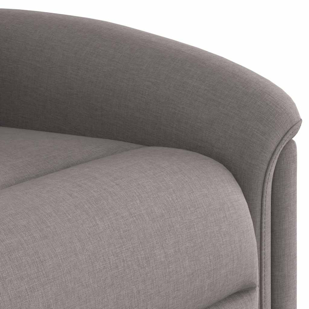 Produktbild för Massagefåtölj med uppresningshjälp taupe tyg