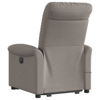 Produktbild för Massagefåtölj med uppresningshjälp taupe tyg