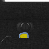 Produktbild för Elektrisk massagefåtölj med uppresningshjälp svart tyg