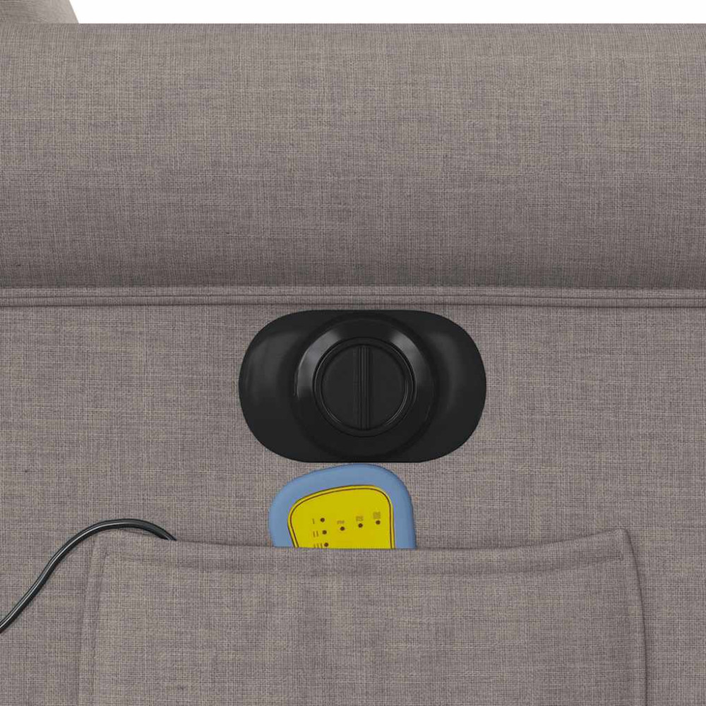 Produktbild för Elektrisk massagefåtölj taupe tyg