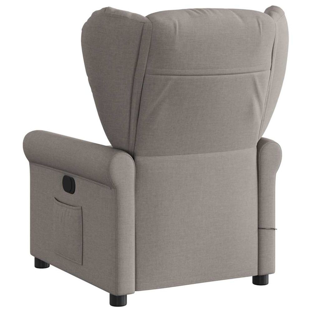Produktbild för Elektrisk massagefåtölj taupe tyg