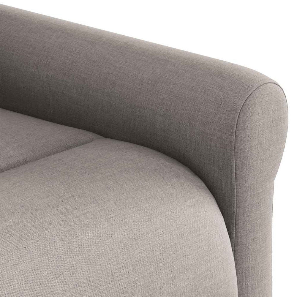 Produktbild för Massagefåtölj med uppresningshjälp taupe tyg