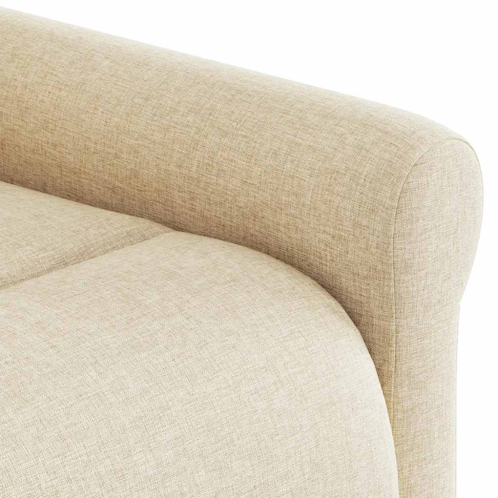 Produktbild för Massagefåtölj med uppresningshjälp gräddvit tyg