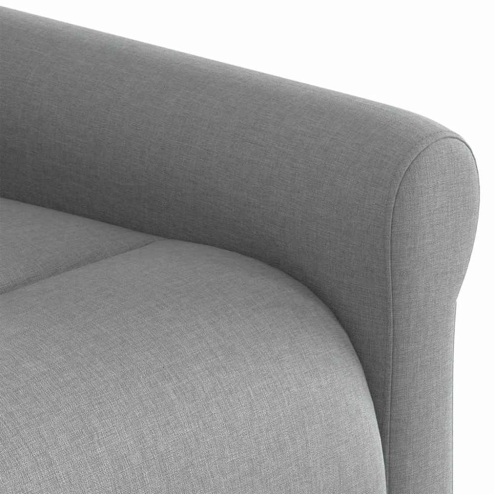 Produktbild för Elektrisk reclinerfåtölj med uppresningshjälp ljusgrå tyg