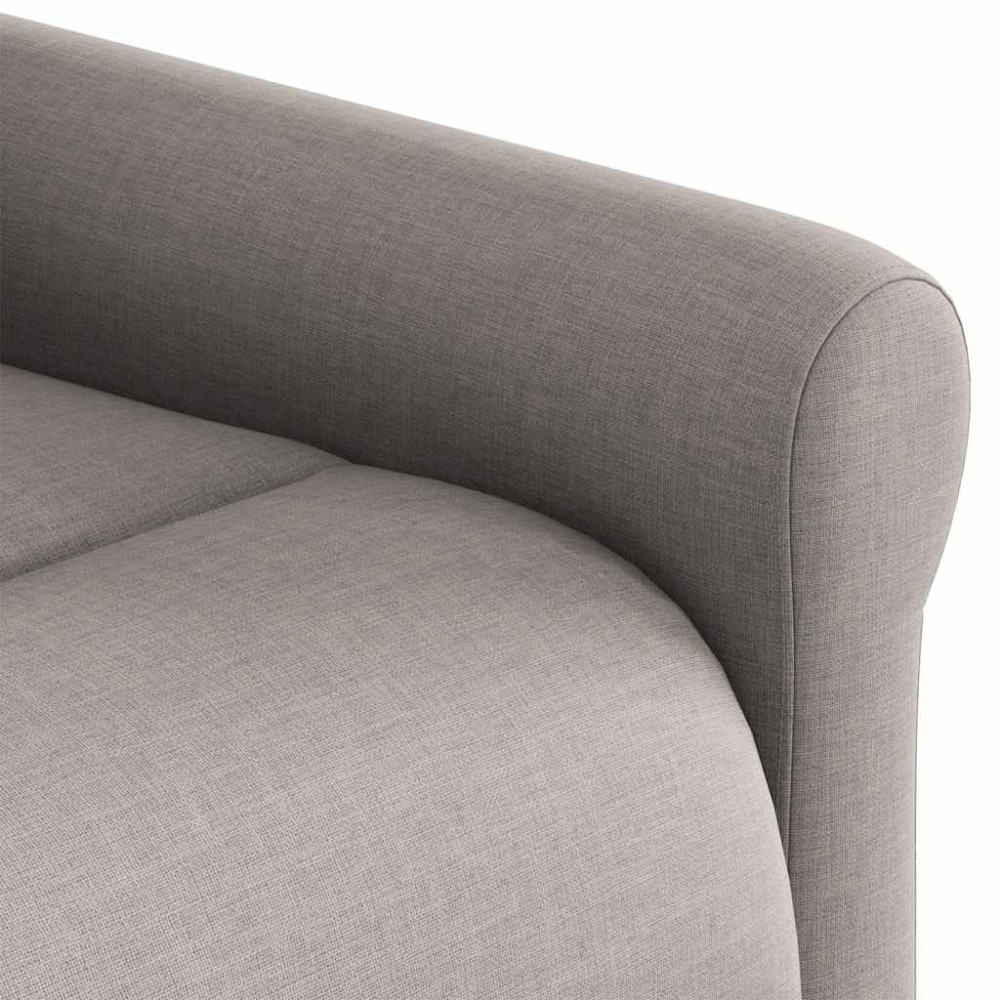 Produktbild för Elektrisk massagefåtölj med uppresningshjälp taupe tyg