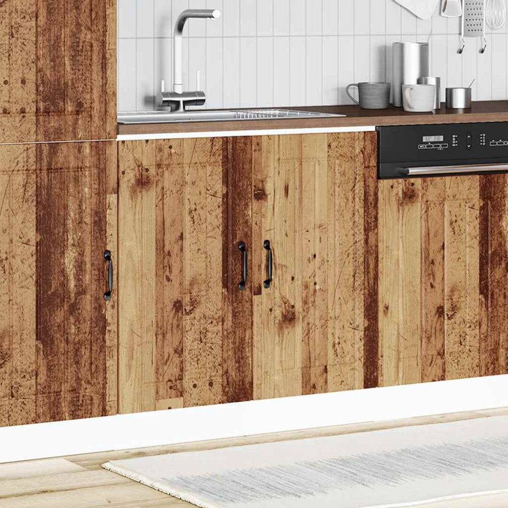 Produktbild för Basskåp med diskbänk Lucca åldrat trä konstruerat trä