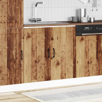 Produktbild för Basskåp med diskbänk Lucca åldrat trä konstruerat trä