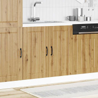 Produktbild för Basskåp med diskbänk Lucca artisan ek konstruerat trä