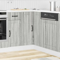 Produktbild för Hörnbasskåp för kök Lucca grå sonoma konstruerat trä