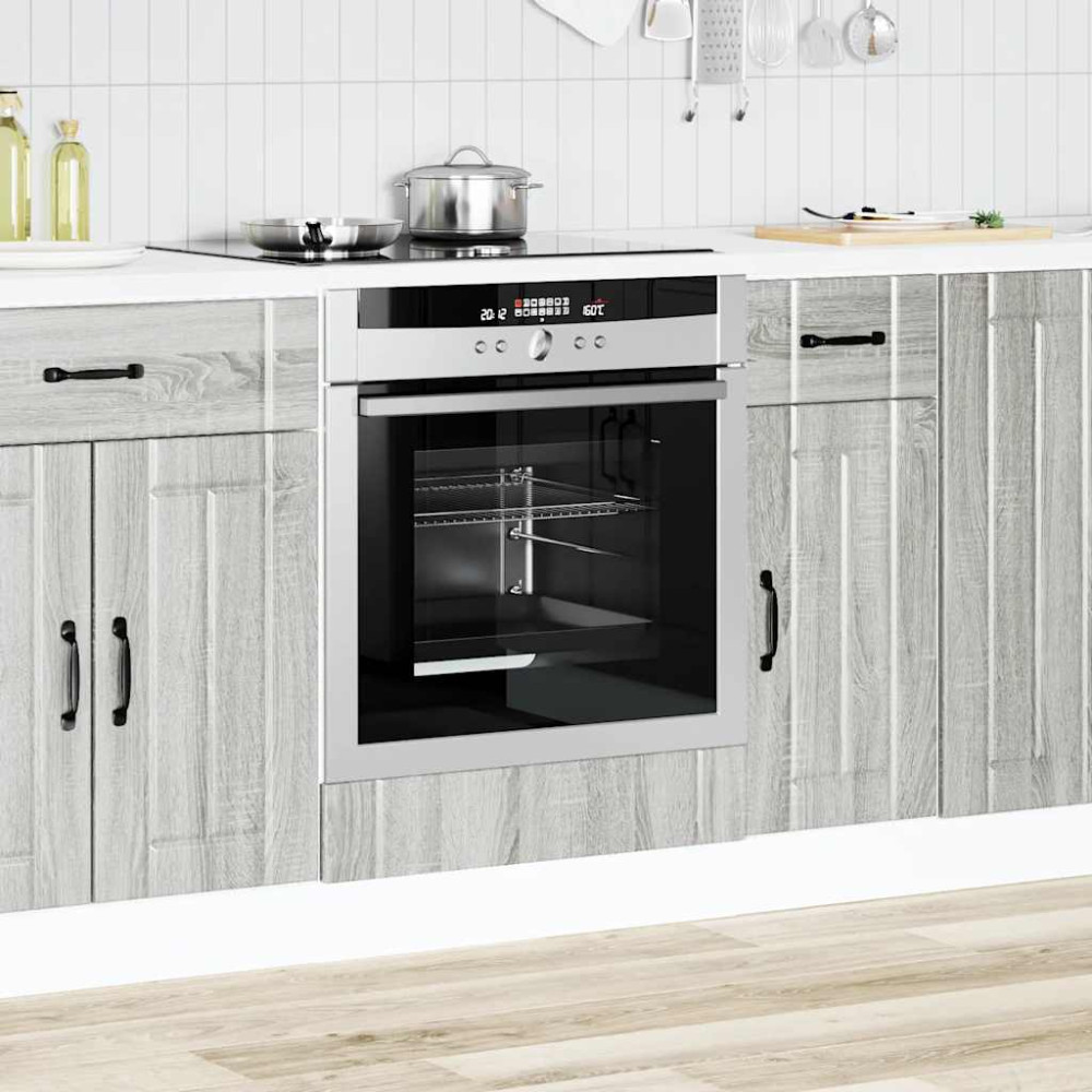 Produktbild för Ugnsskåp Lucca grå sonoma konstruerat trä