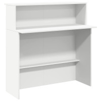 Produktbild för Receptionsdisk vit 100x50x103,5 cm konstruerat trä