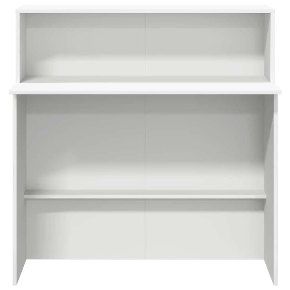Produktbild för Receptionsdisk vit 100x50x103,5 cm konstruerat trä