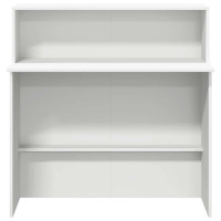 Produktbild för Receptionsdisk vit 100x50x103,5 cm konstruerat trä