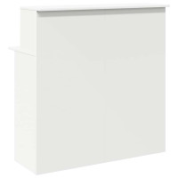 Produktbild för Receptionsdisk vit 100x50x103,5 cm konstruerat trä