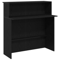 Produktbild för Receptionsdisk svart 100x50x103,5 cm konstruerat trä